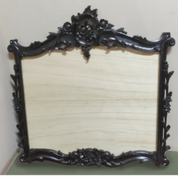 bingkai cermin antik lebar motif bunga